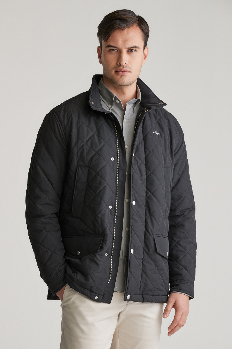 BUNDA GANT QUILTED WINDCHEATER MID JACKET BLACK | GANT CZ