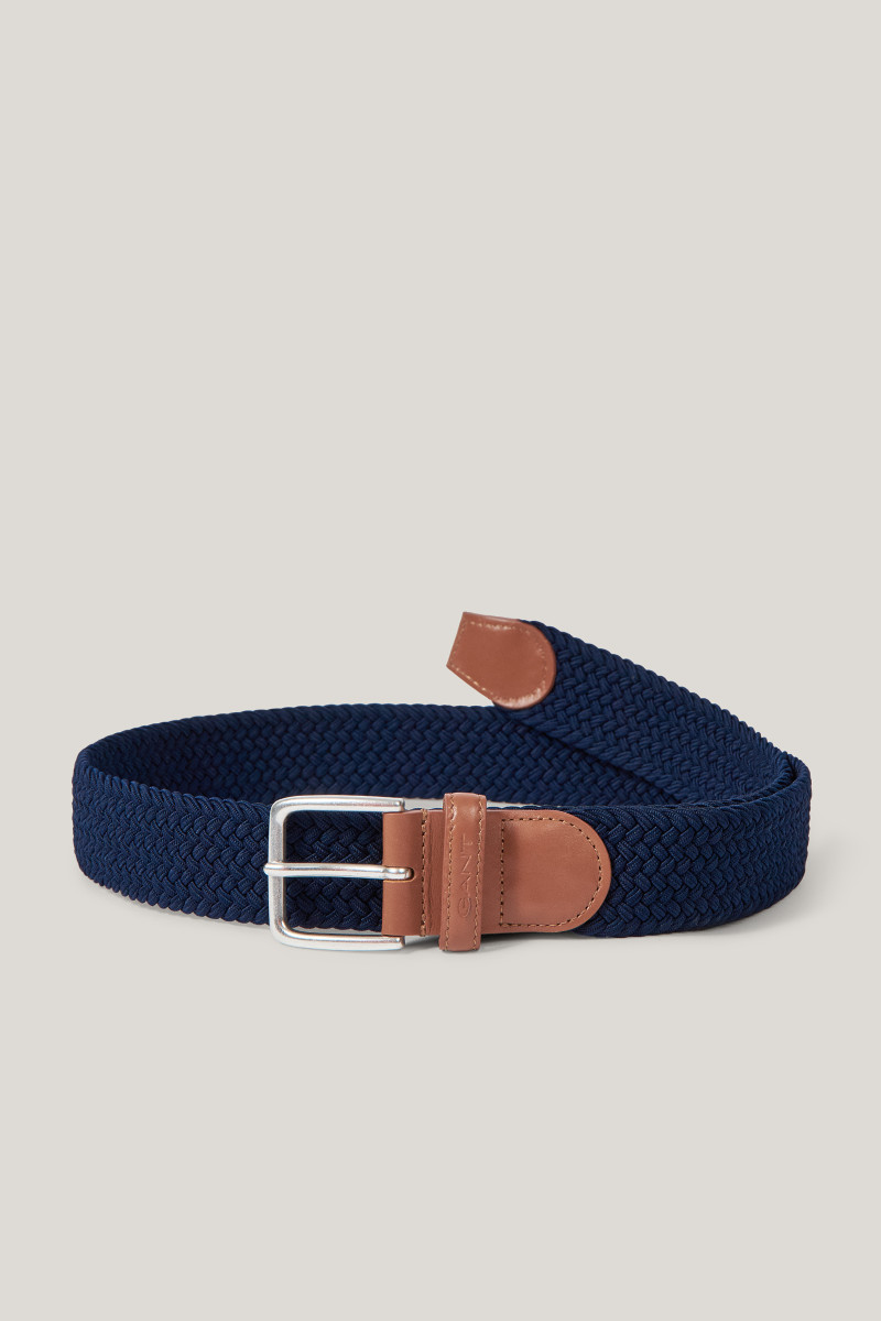 OPASEK GANT ELASTIC BRAIDED BELT EVENING BLUE