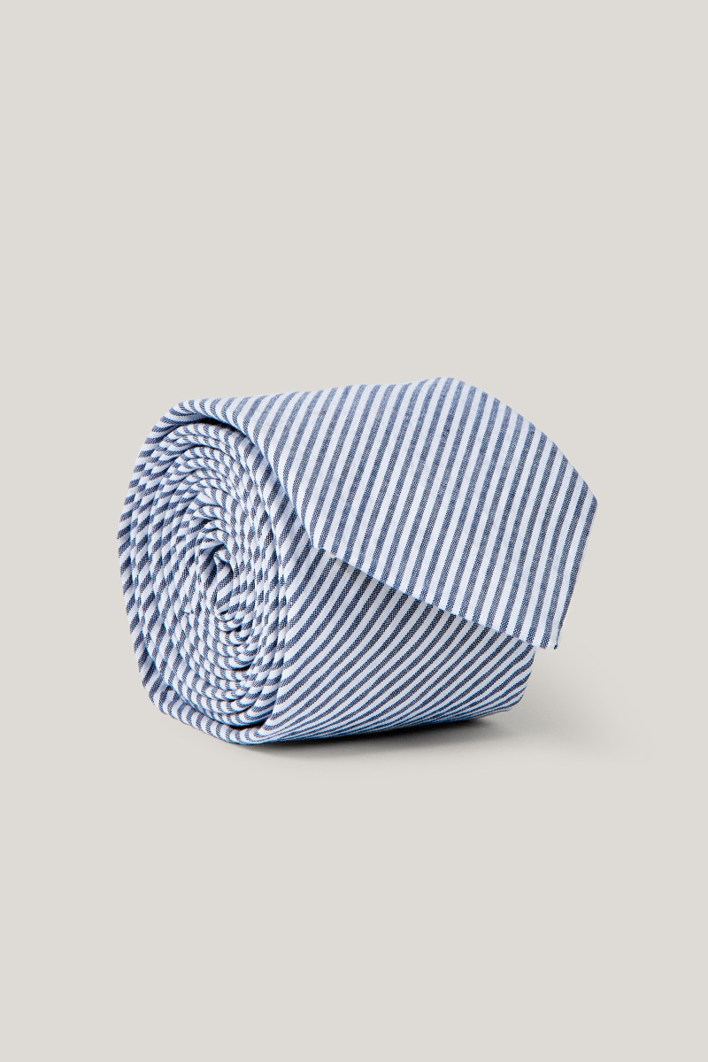 KRAVATA GANT SEERSUCKER TIE RICH BLUE