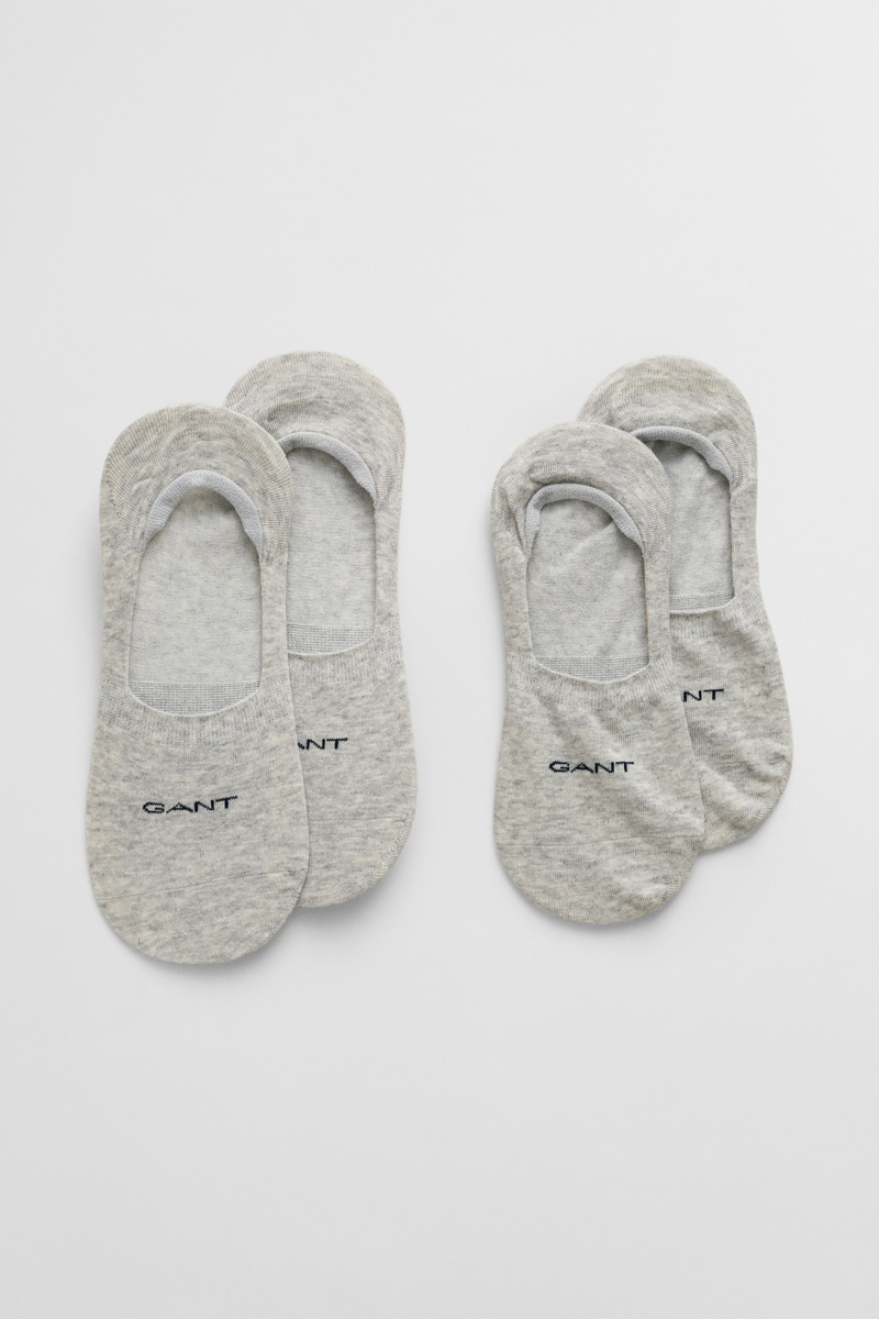 E-shop PONOŽKY GANT INVISIBLE SOCKS 2-PACK LIGHT GREY MELANGE