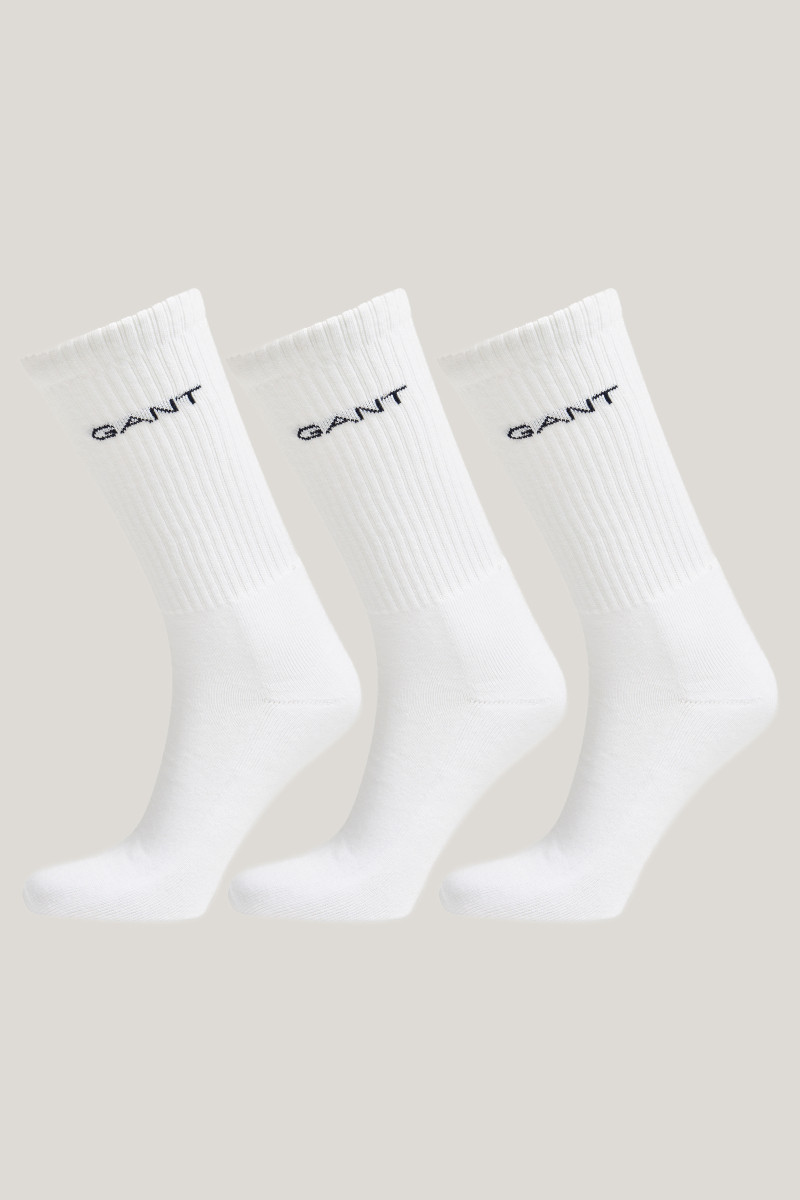 PONOŽKY 3-PACK GANT SPORT SOCKS 3-PACK WHITE