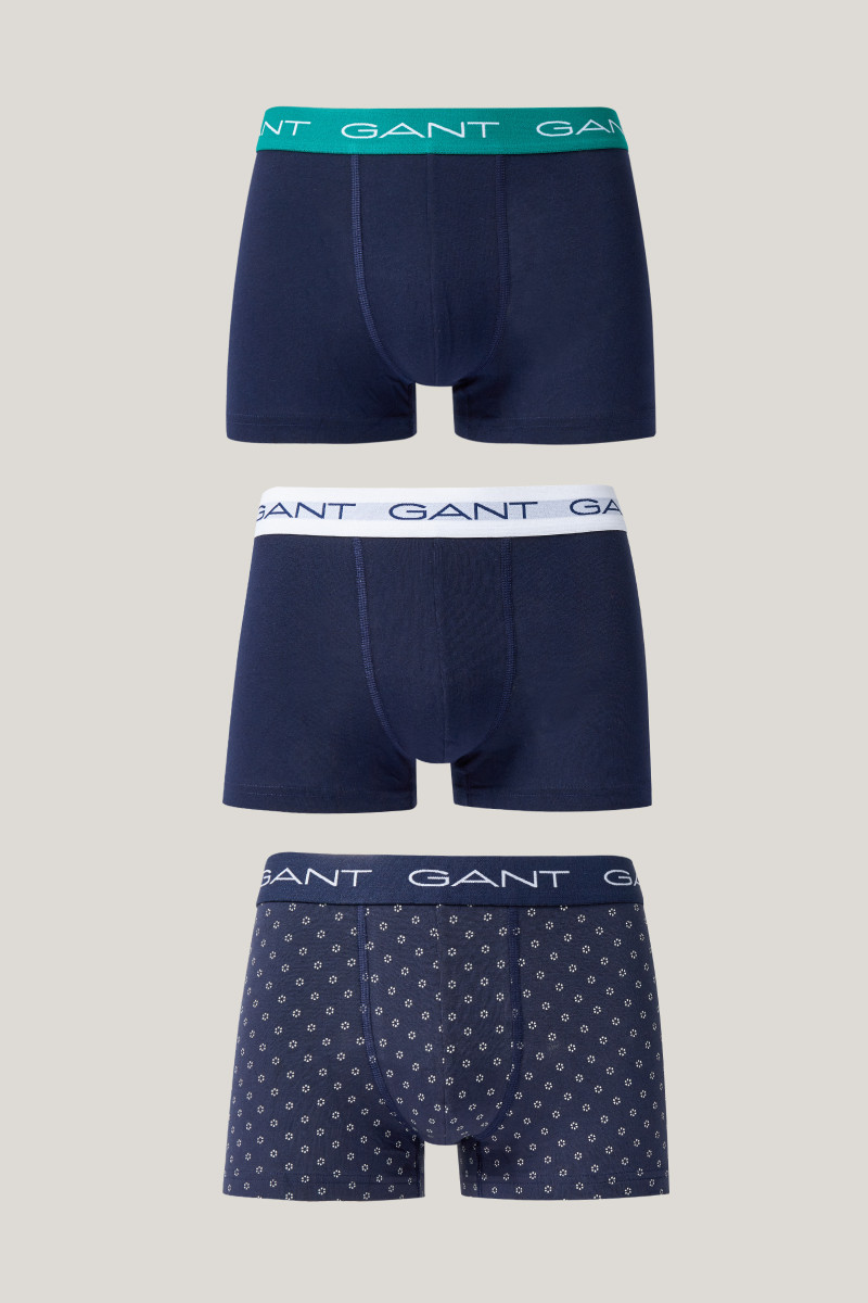 SPODNÁ BIELIZEŇ GANT MICRO PRINT TRUNK 3-PACK EVENING BLUE