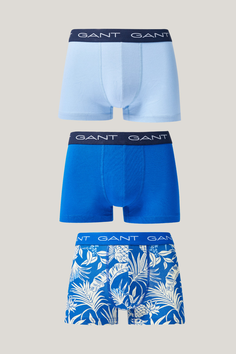 SPODNÁ BIELIZEŇ GANT TROPICAL PRINT TRUNK 3-PACK RICH BLUE
