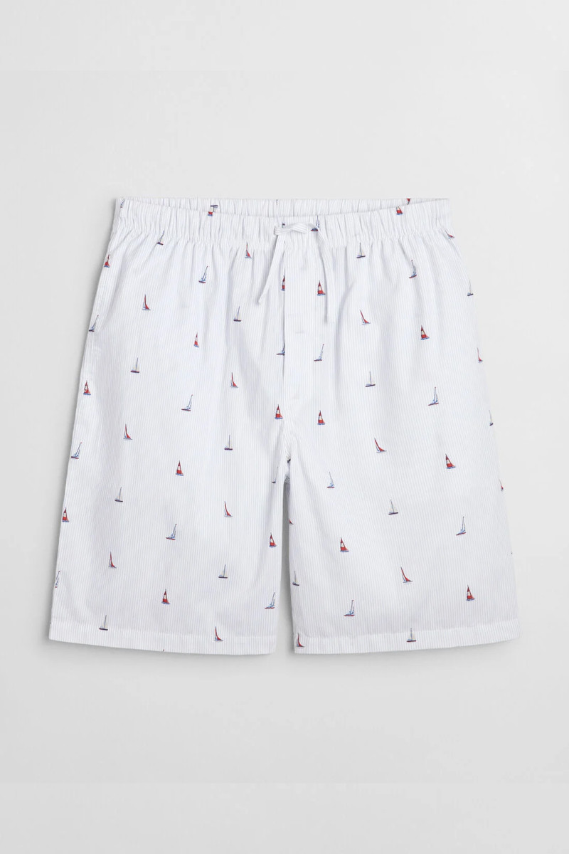 PYŽAMOVÉ ŠORTKY GANT BOAT PRINT PAJAMA SHORTS LIGHT BLUE