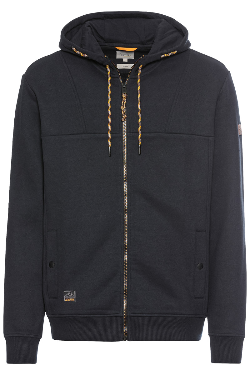 Mikina Camel Active Sweatjacket Hood Tinted Blue