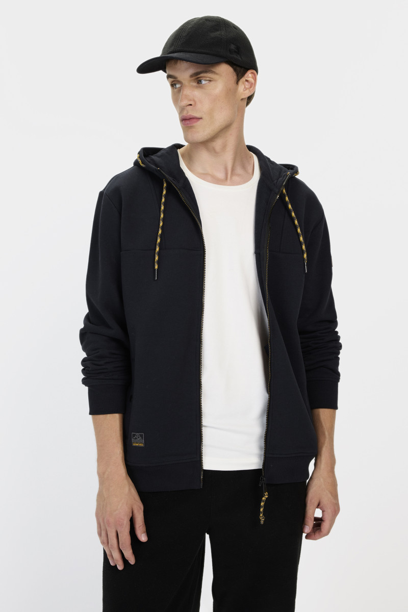 Mikina Camel Active Sweatjacket Hood Tinted Blue