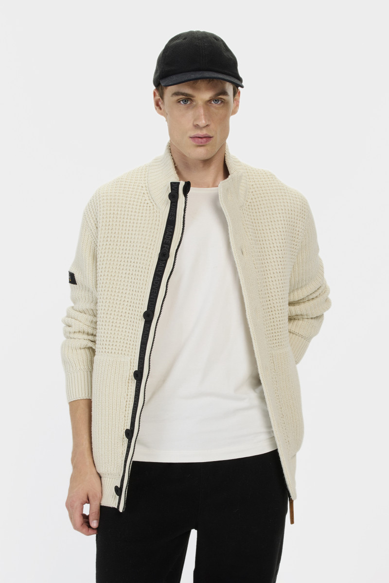 Pulóver Camel Active Knitted Jacket Creme