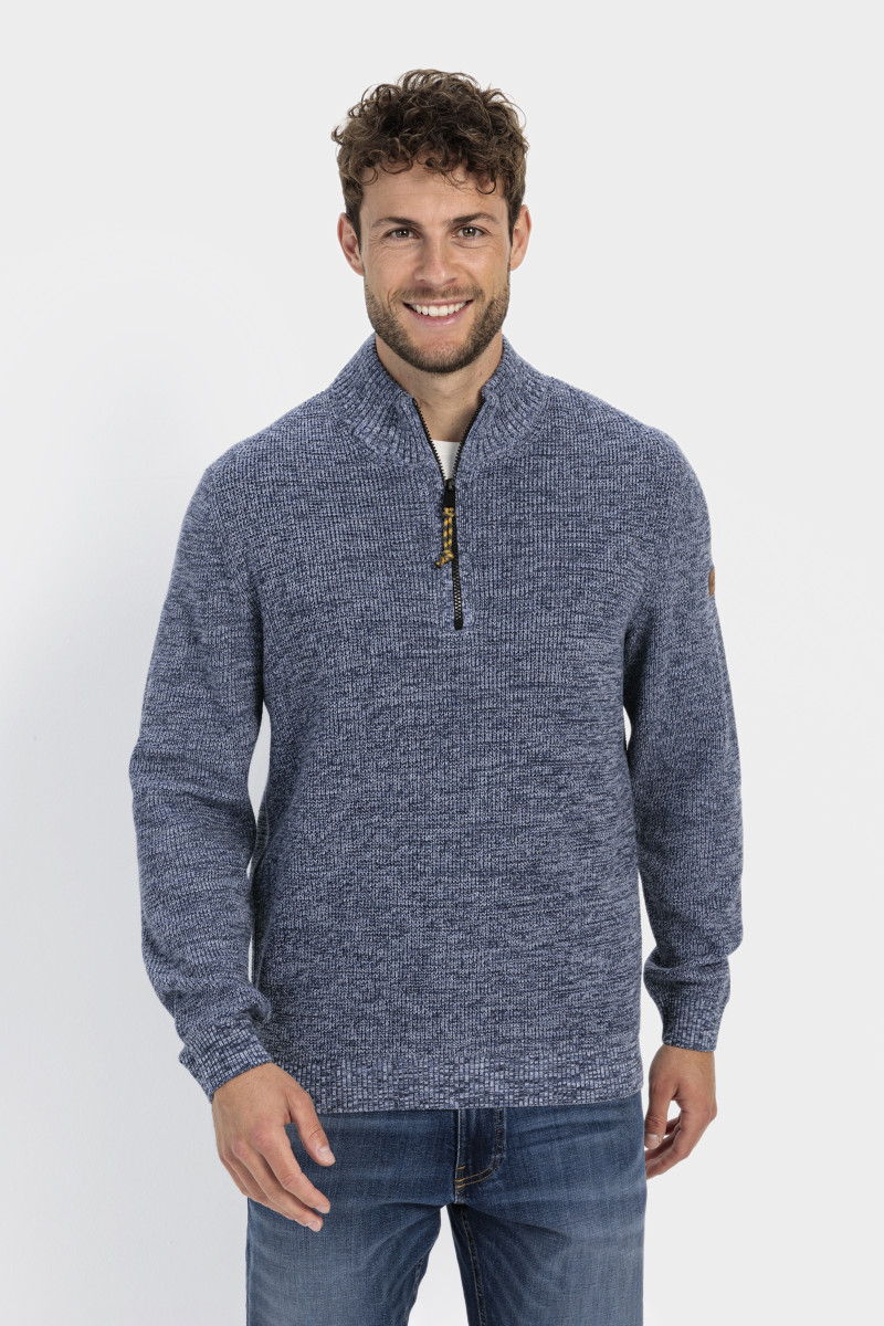 Pulóver Camel Active Pullover Troyer Indigo