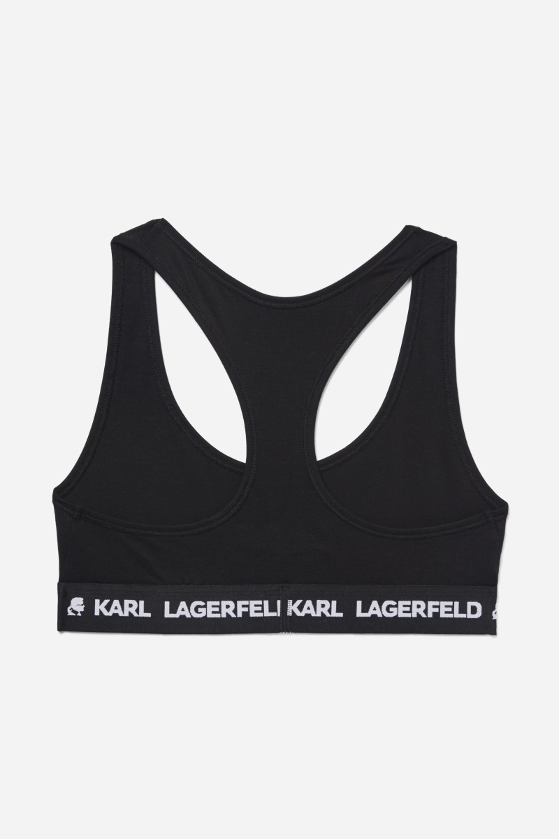 Spodní prádlo karl lagerfeld logo bralette black