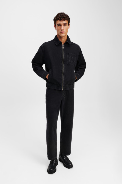 BUNDA KARL LAGERFELD FAUX SHEARLING KL DENIM JACKET - Fotografia č. 3