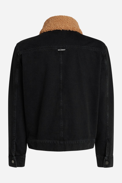 BUNDA KARL LAGERFELD FAUX SHEARLING KL DENIM JACKET - Fotografia č. 6
