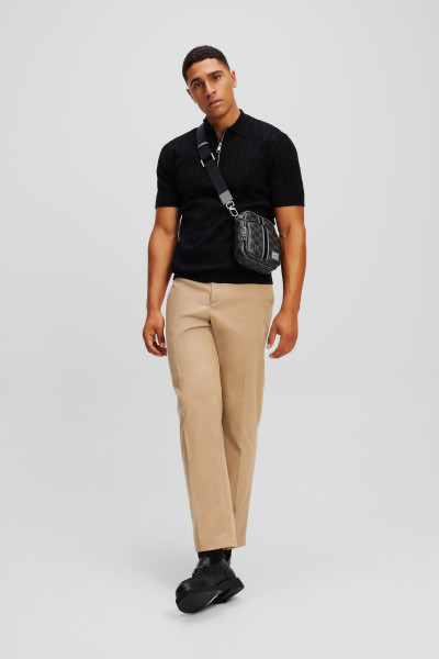 SVETR KARL LAGERFELD MONOGRAM SSLV ZIP UP POLO - Fotografie č. 2