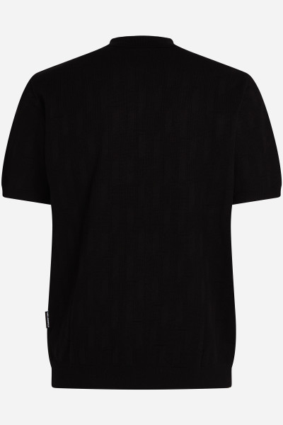 SVETR KARL LAGERFELD MONOGRAM SSLV ZIP UP POLO - Fotografie č. 6