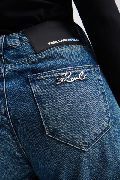 DŽÍNY KARL LAGERFELD STRAIGHT LEG DENIM PANTS - Fotografie č. 4