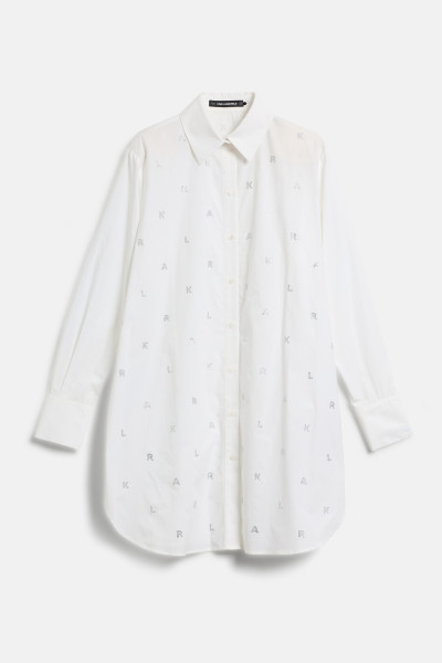 KOŠILE KARL LAGERFELD RHINESTONE KARL POPLIN SHIRT - Fotografie č. 1