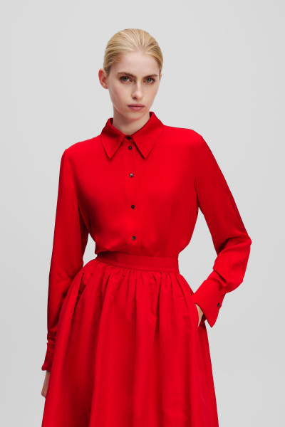 KOŠILE KARL LAGERFELD FLUID BUTTON DOWN SHIRT - Fotografie č. 1