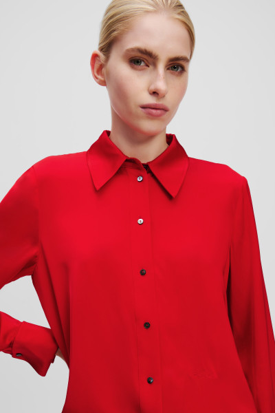 KOŠILE KARL LAGERFELD FLUID BUTTON DOWN SHIRT - Fotografie č. 4