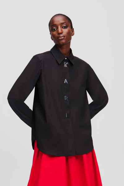 KOŠEĽA KARL LAGERFELD KARL SNAP POPLIN SHIRT - Fotografia č. 1