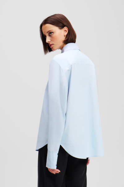 KOŠEĽA KARL LAGERFELD KARL SNAP POPLIN SHIRT - Fotografia č. 3