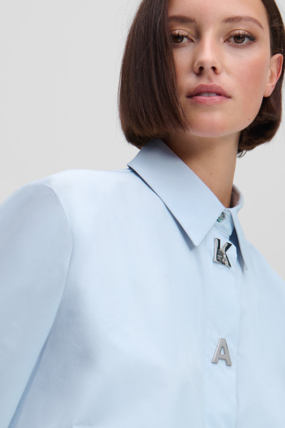 KOŠEĽA KARL LAGERFELD KARL SNAP POPLIN SHIRT - Fotografia č. 4