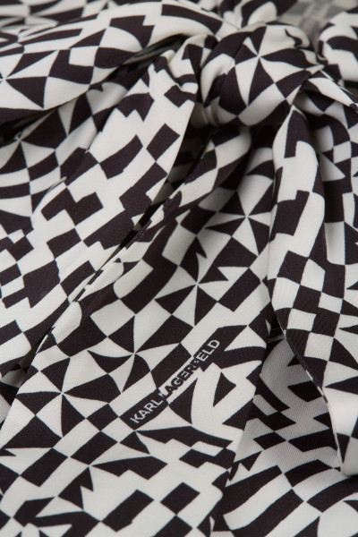 ŠATY KARL LAGERFELD PLEATED SHIRT DRESS - Fotografia č. 3