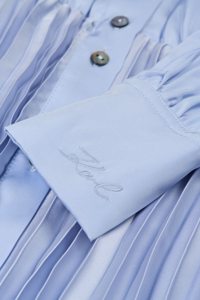 ŠATY KARL LAGERFELD PLEATED SHIRT DRESS - Fotografie č. 6