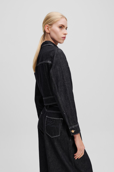 BUNDA KARL LAGERFELD BUTTON DENIM JACKET - Fotografia č. 3