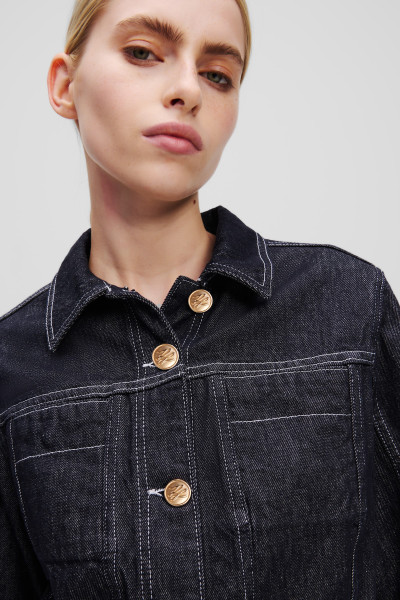 BUNDA KARL LAGERFELD BUTTON DENIM JACKET - Fotografia č. 4
