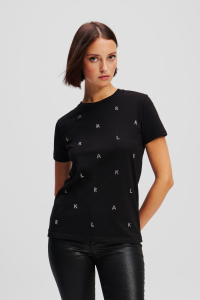 TRIČKO KARL LAGERFELD RHINESTONE KARL T-SHIRT - Fotografia č. 1