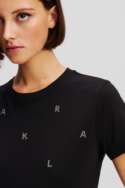 TRIČKO KARL LAGERFELD RHINESTONE KARL T-SHIRT - Fotografia č. 4