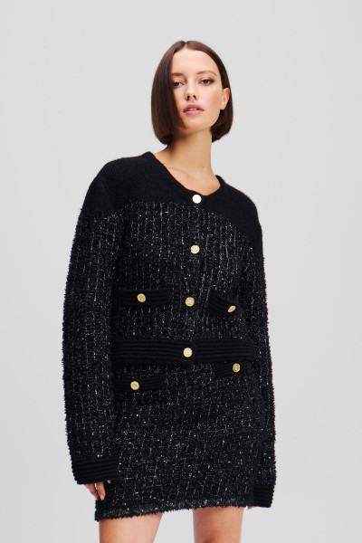 KARDIGÁN KARL LAGERFELD BOUCLE KNIT CARDIGAN - Kép 1
