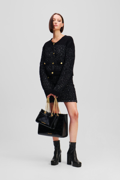 KARDIGÁN KARL LAGERFELD BOUCLE KNIT CARDIGAN - Kép 2
