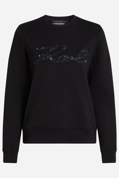 MIKINA KARL LAGERFELD BOUCLE KARL SIGNATURE SWEAT - Fotografie č. 5
