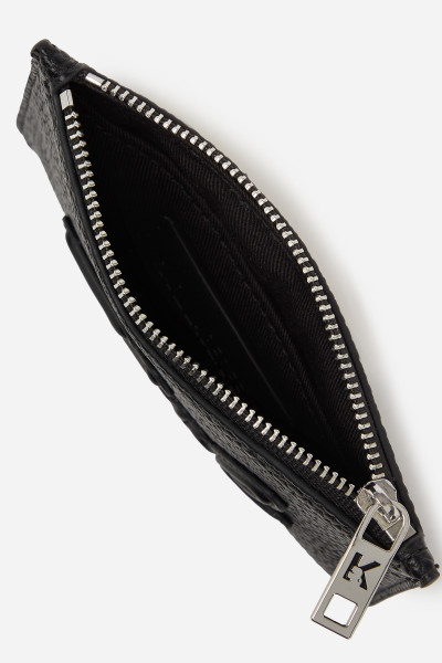 BANKKÁRTYA TOK KARL LAGERFELD K/SKUARE ZIP CARDHOLDER GRAINY - Kép 2
