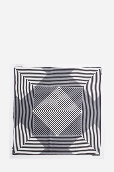 ŠÁTEK KARL LAGERFELD K/ESSENTIAL STRIPES SILK SCARF - Fotografie č. 1