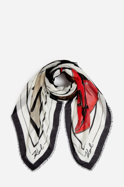 ŠÁTEK KARL LAGERFELD K/SIGNATURE BAGS SCARF - Fotografie č. 2