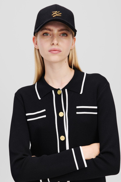KŠILTOVKA KARL LAGERFELD K/AUTOGRAPH PIN WOOL CAP - Fotografie č. 4