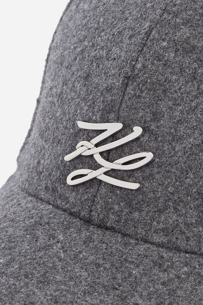 KŠILTOVKA KARL LAGERFELD K/AUTOGRAPH PIN WOOL CAP - Fotografie č. 4