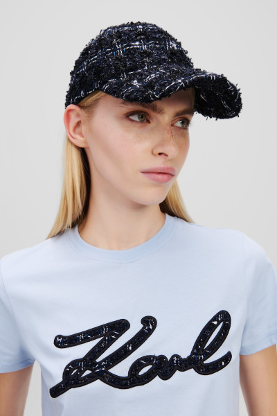 SAPKA KARL LAGERFELD K/SIGNATURE BOUCLE CAP - Kép 4
