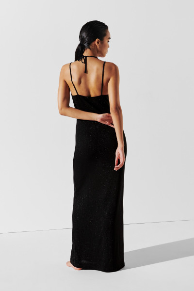 PLÁŽOVÉ OBLEČENÍ KARL LAGERFELD KARL DNA SHINE HALTER DRESS - Fotografie č. 2