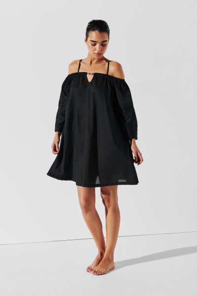 PLÁŽOVÉ OBLEČENÍ KARL LAGERFELD KARL DNA OFF SHOULDER DRESS - Fotografie č. 1