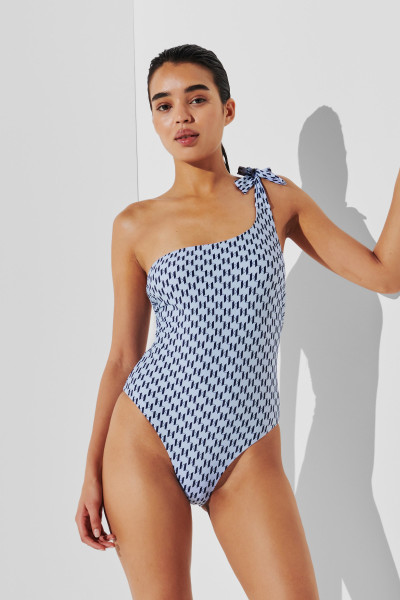 PLAVKY KARL LAGERFELD MONOGRAM TIE CHEEKY SWIMSUIT - Fotografie č. 1