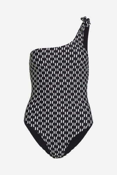 PLAVKY KARL LAGERFELD MONOGRAM TIE CHEEKY SWIMSUIT - Fotografie č. 5