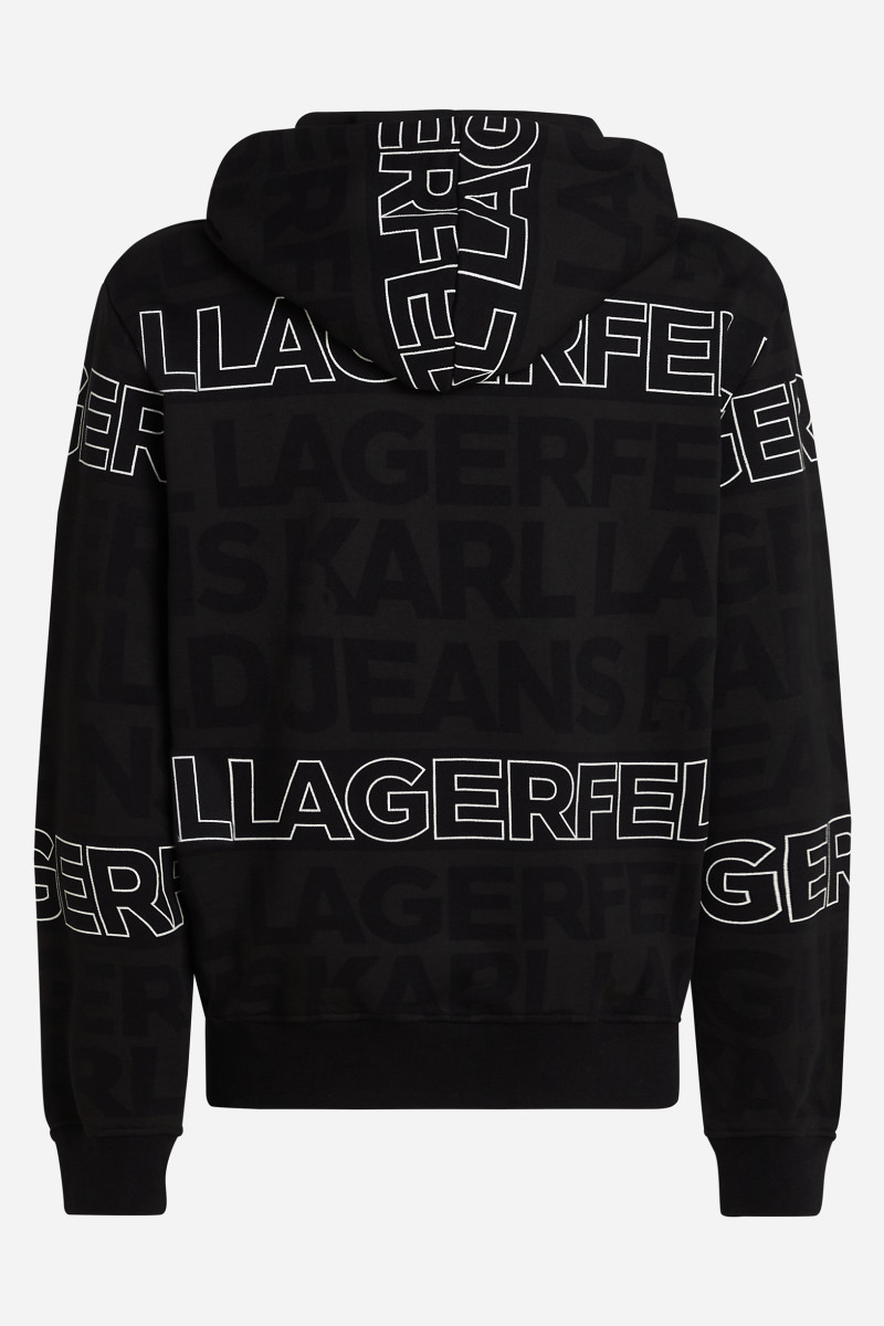 Sweat à Logo Box Karl Lagerfeld Jeans Pour Homme - Coupe Régulière, 100% Coton Bio, Fabriqué Au Portugal