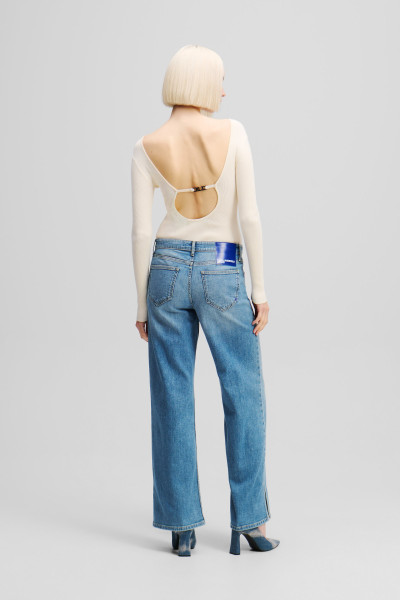 DŽÍNY KARL LAGERFELD JEANS KLJ MR RELAXED DENIM W/ SLIT - Fotografie č. 2