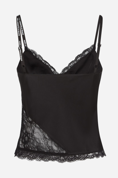 BLÚZKA KARL LAGERFELD JEANS KLJ SATIN LACE TOP - Fotografia č. 6