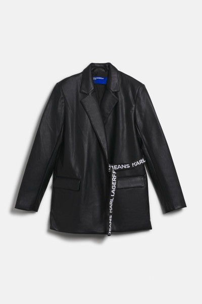 BLEJZR KARL LAGERFELD JEANS KLJ FAUX LEATHER BLAZER - Fotografie č. 1