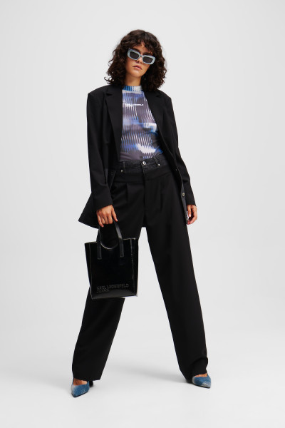 TRIČKO KARL LAGERFELD JEANS KLJ LS MESH TOP - Fotografie č. 2