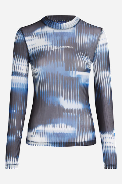TRIČKO KARL LAGERFELD JEANS KLJ LS MESH TOP - Fotografie č. 5