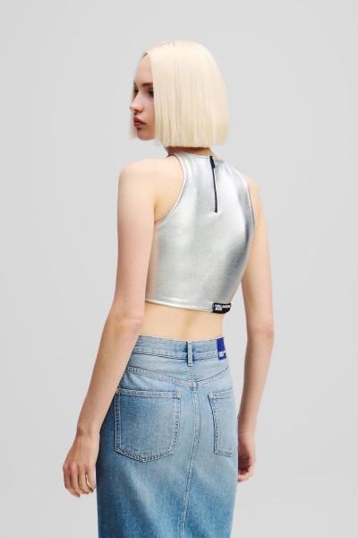 TOP KARL LAGERFELD JEANS KLJ METALLIC TOP - Kép 3